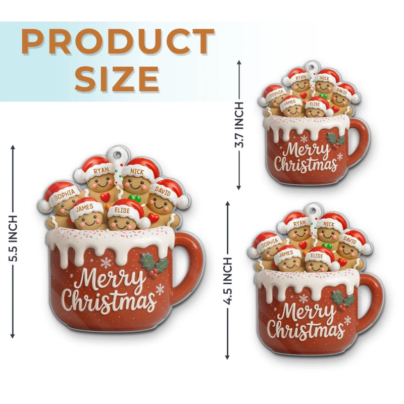 Custom Acrylic Ornament - Personalized Christmas Birthday Gifts For Mom, Dad, Brother, Sister, Kids - Love Makes Us Melt