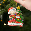 Custom First Christmas Acrylic Ornament - Personalized Christmas Baby Shower, Gender Reveal Gifts For New Moms, New Dads, New Parents - Tiny Snowflake Big Miracle