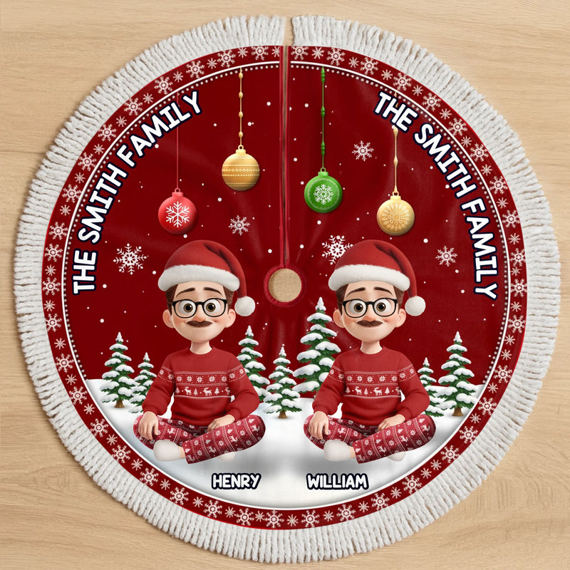 Custom Tree Skirt - Personalized Christmas Birthday Gifts For Mom, Dad, Brother, Sister, Kids - Blessed This Christmas