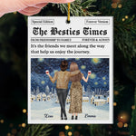 Custom Name Friendship Christmas Gifts for Besties - Personalized Ornament