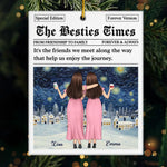 Custom Name Friendship Christmas Gifts for Besties - Personalized Ornament