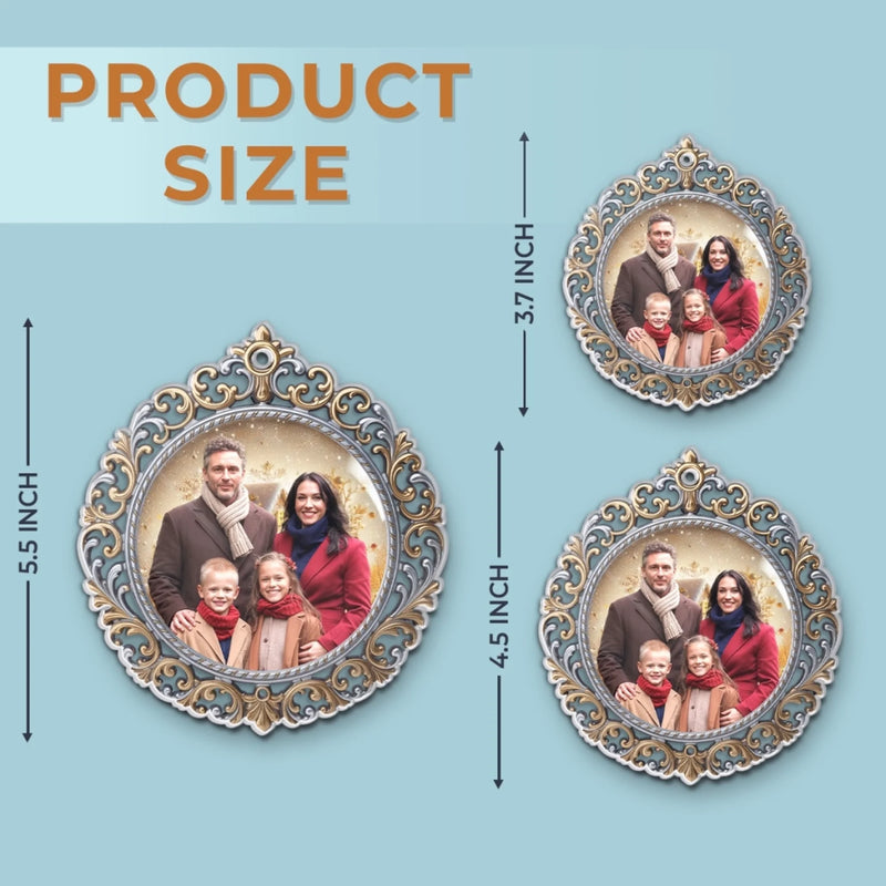 Custom Photo Acrylic Ornament - Personalized Christmas Birthday Gifts For Mom, Dad, Brother, Sister, Kids - Where Love Begins And Never Ends