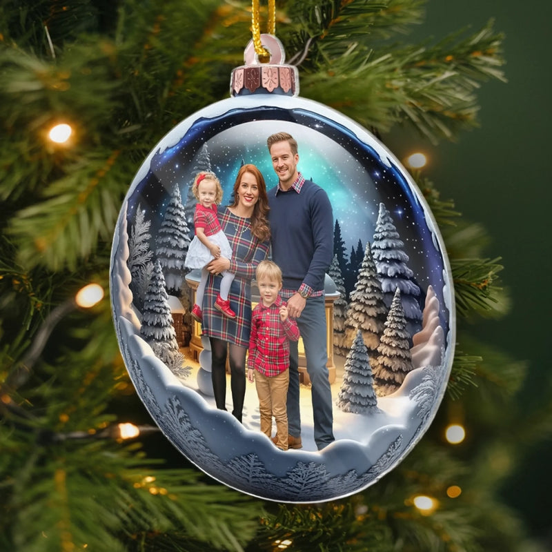 Custom Photo Acrylic Ornament - Personalized Christmas Birthday Gifts For Mom, Dad, Brother, Sister, Kids - Memories That Sparkle Forever