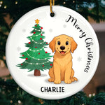 Custom First Christmas Pet Ceramic Ornament - Personalized Christmas Birthday Gifts For Dog Lovers, Cat Lovers, Pet Dad And Mom, New Pet Ornament - Santa Paws Was Here