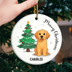 Custom First Christmas Pet Ceramic Ornament - Personalized Christmas Birthday Gifts For Dog Lovers, Cat Lovers, Pet Dad And Mom, New Pet Ornament - Santa Paws Was Here