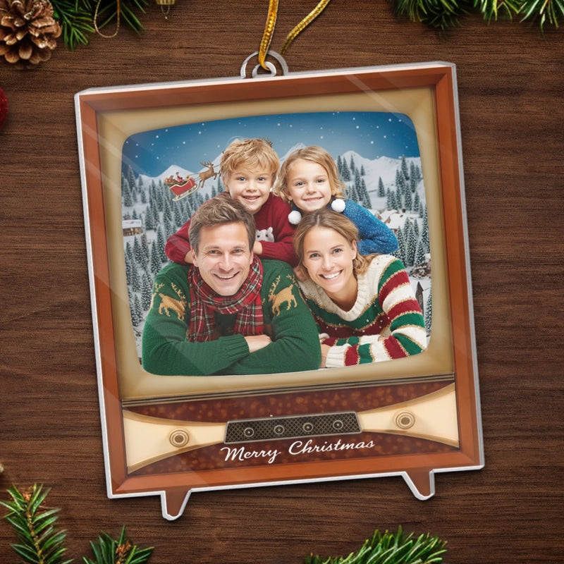 Custom Photo Acrylic Ornament - Personalized Christmas Birthday Gifts For Mom, Dad, Brother, Sister, Kids - Where Our Story Sparkles Most