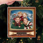 Custom Family Photo Vintage TV Christmas Gifts - Personalized Ornament