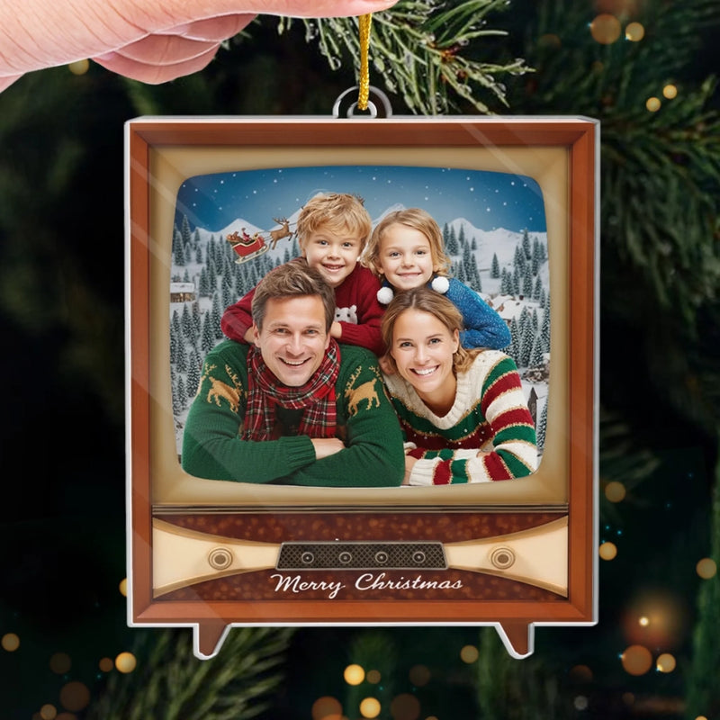 Custom Photo Acrylic Ornament - Personalized Christmas Birthday Gifts For Mom, Dad, Brother, Sister, Kids - Where Our Story Sparkles Most