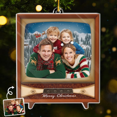 Custom Photo Acrylic Ornament - Personalized Christmas Birthday Gifts For Mom, Dad, Brother, Sister, Kids - Where Our Story Sparkles Most