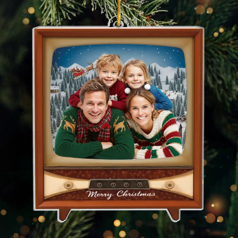 Custom Photo Acrylic Ornament - Personalized Christmas Birthday Gifts For Mom, Dad, Brother, Sister, Kids - Where Our Story Sparkles Most