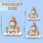 Custom Snowman Acrylic Ornament - Personalized Christmas Birthday Gifts For Mom, Grandma - Joy Found In Family