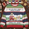 We Need A Beer And Our Cats - Dog & Cat Personalized Custom Ugly Sweatshirt - Unisex Wool Jumper - Christmas Gift For Husband Wife, Pet Owners, Pet Lovers