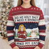 We Need A Beer And Our Cats - Dog & Cat Personalized Custom Ugly Sweatshirt - Unisex Wool Jumper - Christmas Gift For Husband Wife, Pet Owners, Pet Lovers