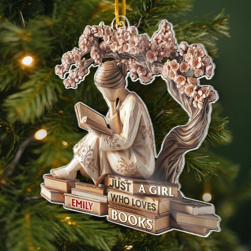 Custom Acrylic Ornament - Personalized Christmas Bookish Gifts For Book Lovers, Bookworms, Readers - Serenity In Every Page