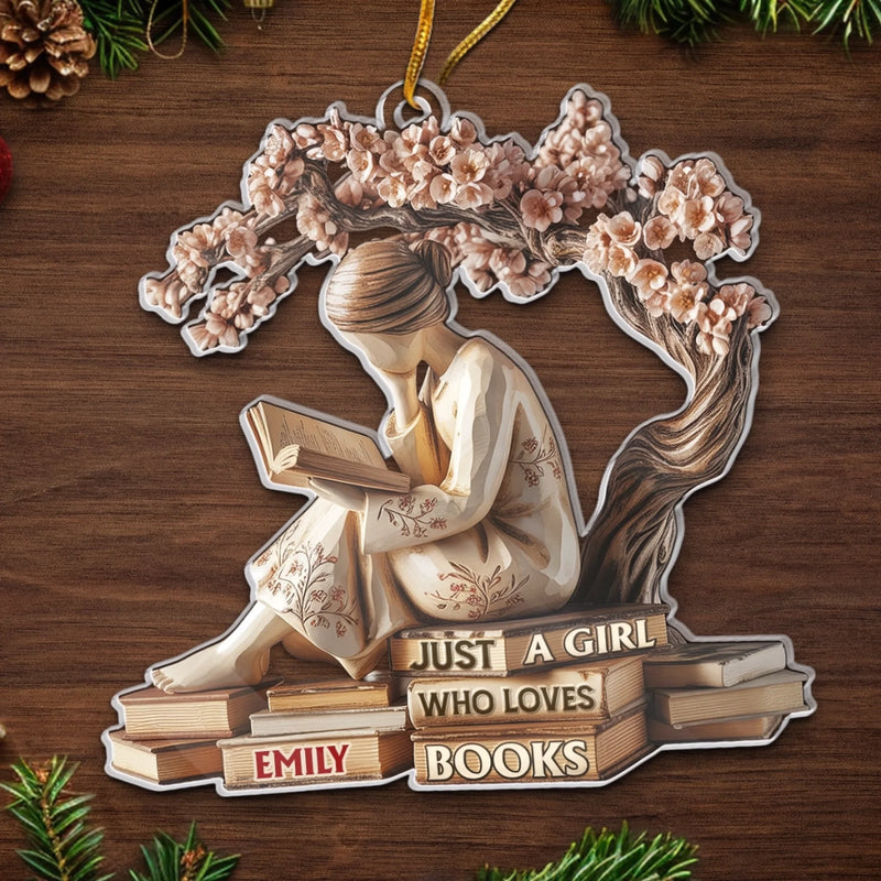 Custom Acrylic Ornament - Personalized Christmas Bookish Gifts For Book Lovers, Bookworms, Readers - Serenity In Every Page