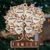 Custom Wood Ornament - Personalized Christmas Birthday Gifts For Mom, Dad, Brother, Sister, Kids - Laughter Lights Our Christmas Days