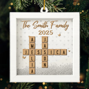 Custom Scrabble Acrylic Ornament - Personalized Christmas Birthday Gifts For Mom, Dad, Brother, Sister, Kids - Cherished Moments Shine The Brightest
