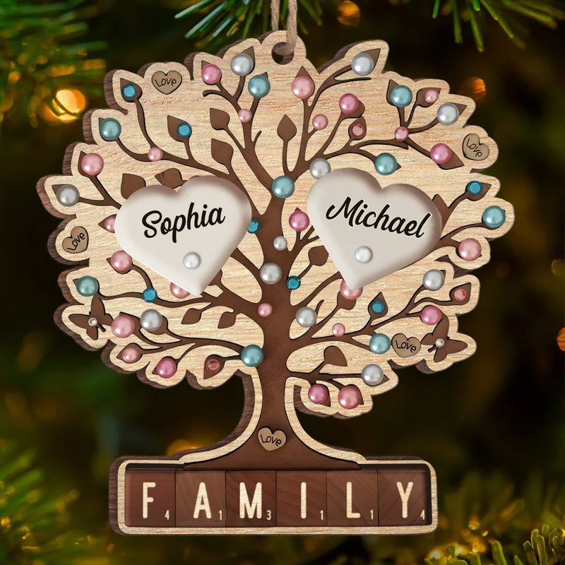 Custom Wood Ornament - Personalized Christmas Birthday Gifts For Mom, Dad, Brother, Sister, Kids - Laughter Lights Our Christmas Days
