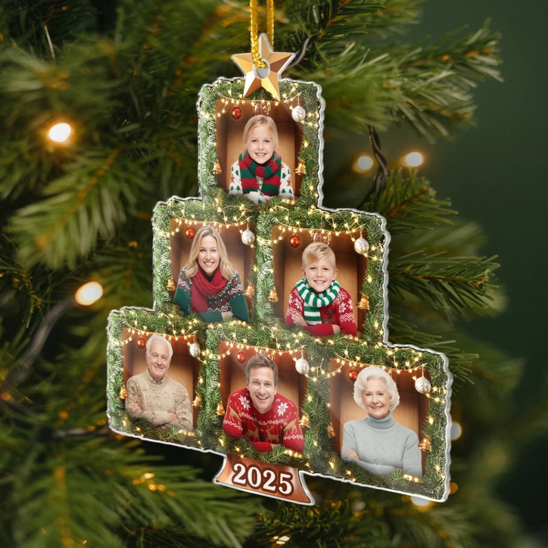 Custom Photo Acrylic Ornament - Personalized Christmas Birthday Gifts For Mom, Dad, Brother, Sister, Kids - Homegrown Happiness Since Forever