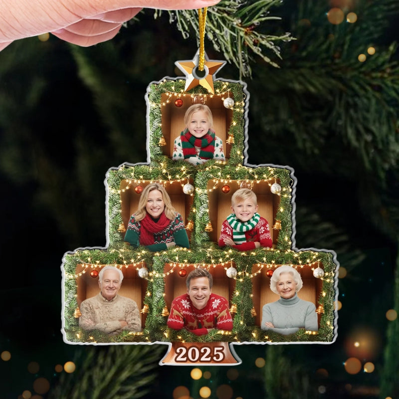 Custom Photo Acrylic Ornament - Personalized Christmas Birthday Gifts For Mom, Dad, Brother, Sister, Kids - Homegrown Happiness Since Forever