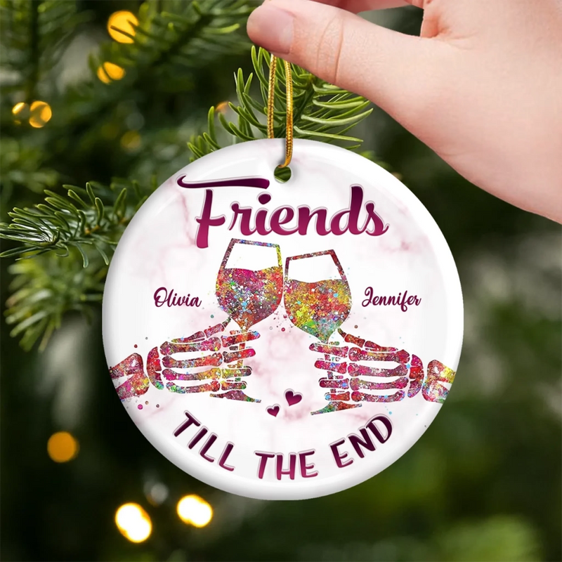 Custom Ceramic Ornament - Personalized Best Friend Christmas Birthday Gifts For Women, Besties, Sisters, BFF - My Favorite Gift Is You