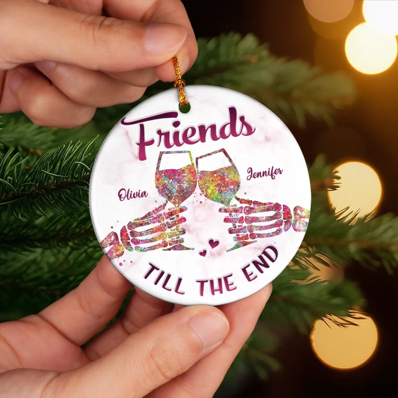 Custom Ceramic Ornament - Personalized Best Friend Christmas Birthday Gifts For Women, Besties, Sisters, BFF - My Favorite Gift Is You