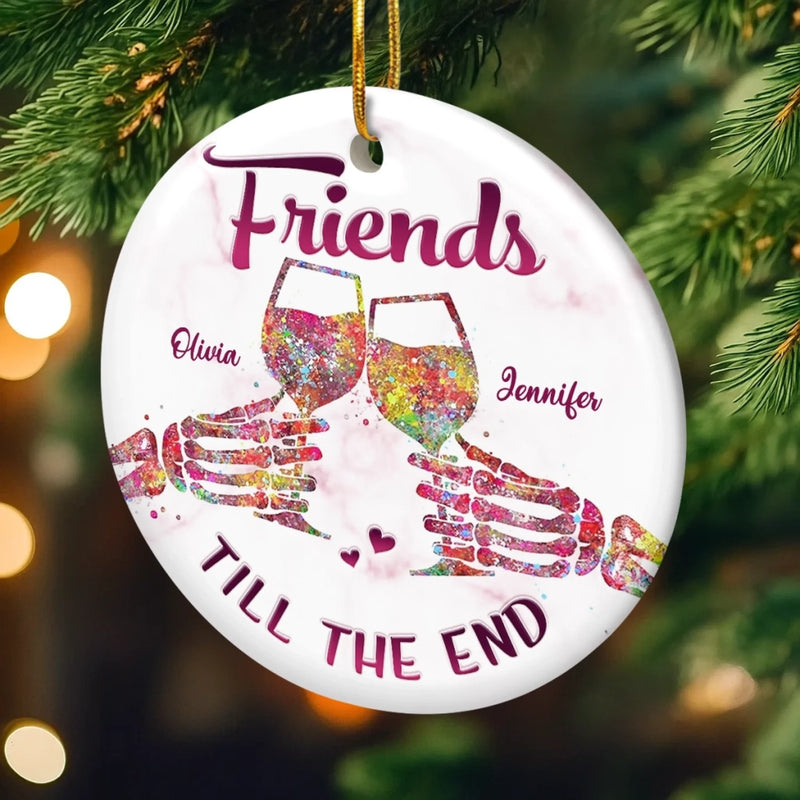Custom Ceramic Ornament - Personalized Best Friend Christmas Birthday Gifts For Women, Besties, Sisters, BFF - My Favorite Gift Is You
