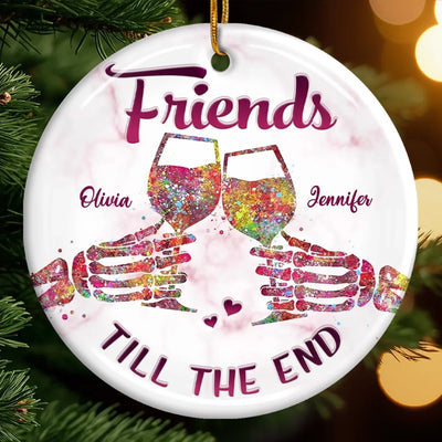 Custom Ceramic Ornament - Personalized Best Friend Christmas Birthday Gifts For Women, Besties, Sisters, BFF - My Favorite Gift Is You