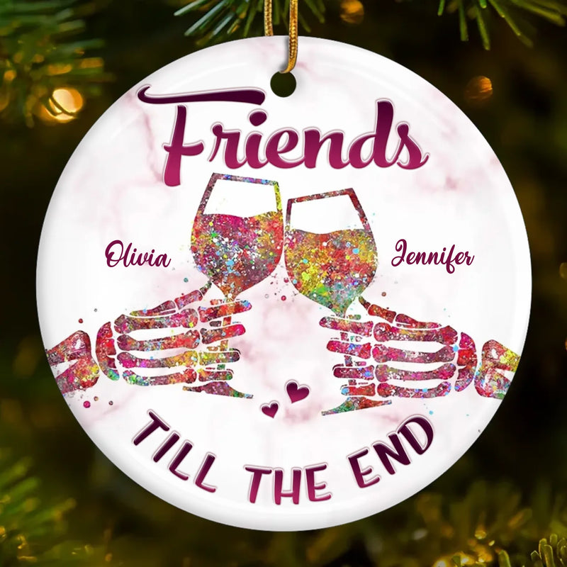 Custom Ceramic Ornament - Personalized Best Friend Christmas Birthday Gifts For Women, Besties, Sisters, BFF - My Favorite Gift Is You