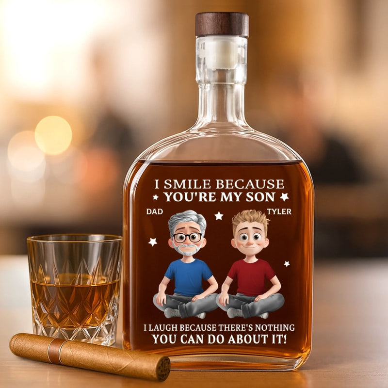 Custom Whiskey Bottle - Personalized Birthday Gifts For Mom, Dad, Son, Daughter - Good Times Flow