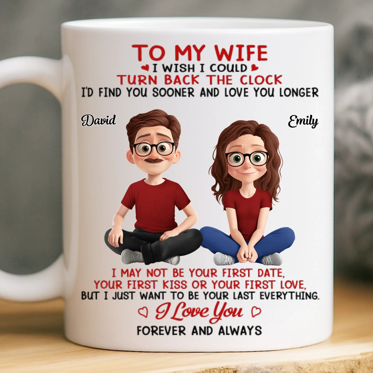 Custom Mug - Personalized Anniversary Wedding Gifts For Husband And Wife, Him And Her - I Found My Forever In You