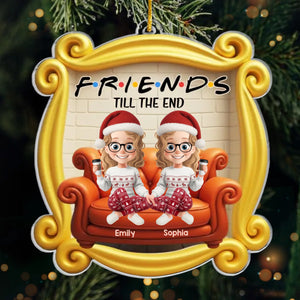 Custom Acrylic Ornament - Personalized Best Friend Christmas Birthday Gifts For Women, Besties, Sisters, BFF - Laughter Wrapped In Friendship