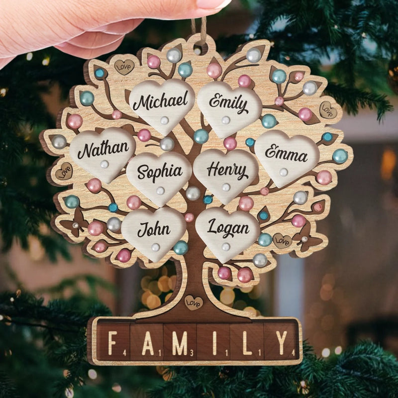 Custom Wood Ornament - Personalized Christmas Birthday Gifts For Mom, Dad, Brother, Sister, Kids - Laughter Lights Our Christmas Days