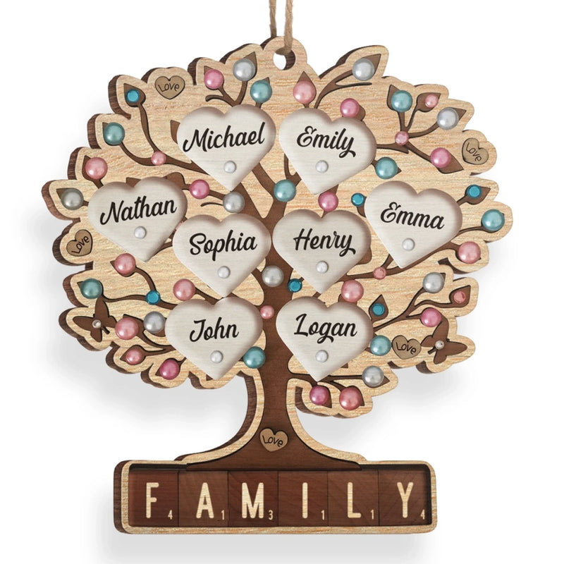 Custom Wood Ornament - Personalized Christmas Birthday Gifts For Mom, Dad, Brother, Sister, Kids - Laughter Lights Our Christmas Days