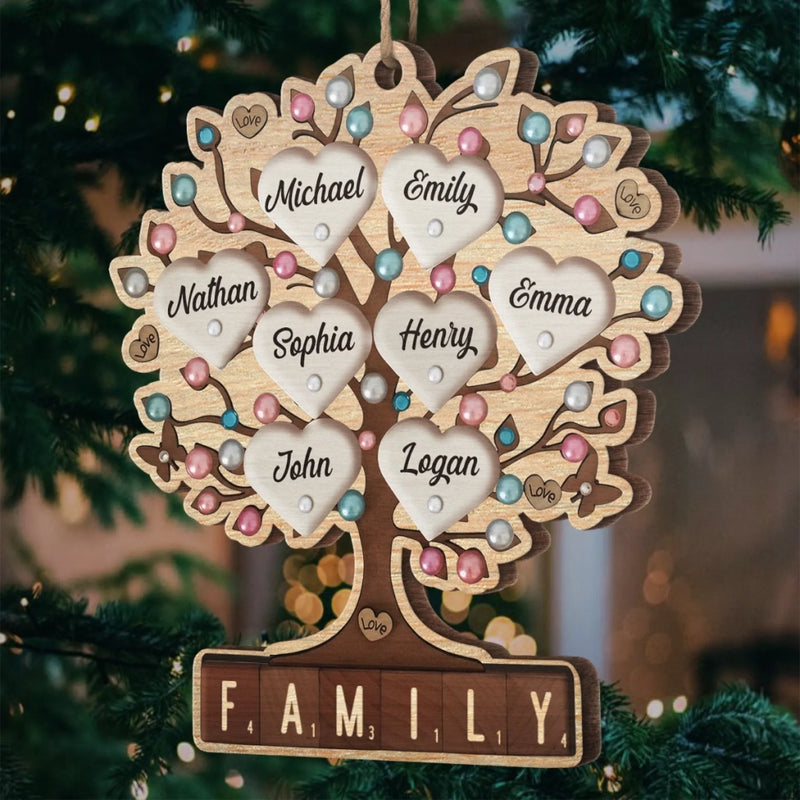 Custom Wood Ornament - Personalized Christmas Birthday Gifts For Mom, Dad, Brother, Sister, Kids - Laughter Lights Our Christmas Days