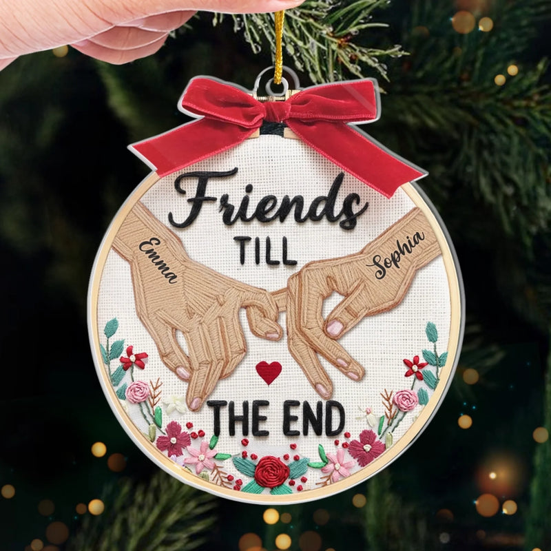 Custom Acrylic Ornament - Personalized Best Friend Christmas Birthday Gifts For Women, Besties, Sisters, BFF - Cheers To Us Always