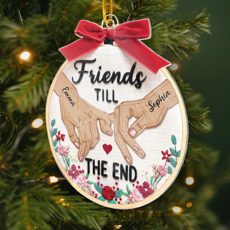 Custom Acrylic Ornament - Personalized Best Friend Christmas Birthday Gifts For Women, Besties, Sisters, BFF - Cheers To Us Always