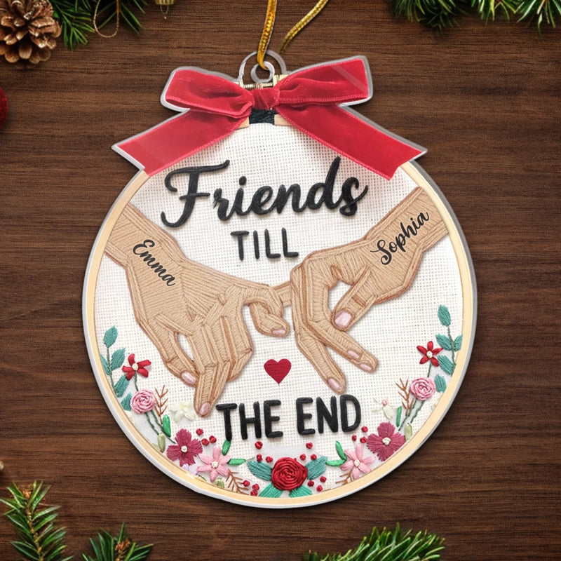 Custom Acrylic Ornament - Personalized Best Friend Christmas Birthday Gifts For Women, Besties, Sisters, BFF - Cheers To Us Always