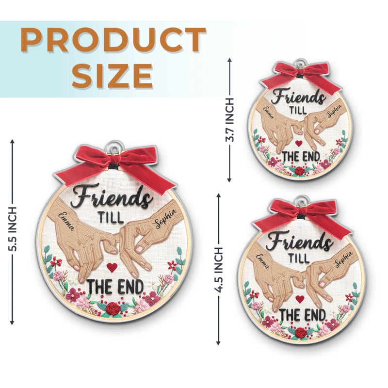 Custom Acrylic Ornament - Personalized Best Friend Christmas Birthday Gifts For Women, Besties, Sisters, BFF - Cheers To Us Always