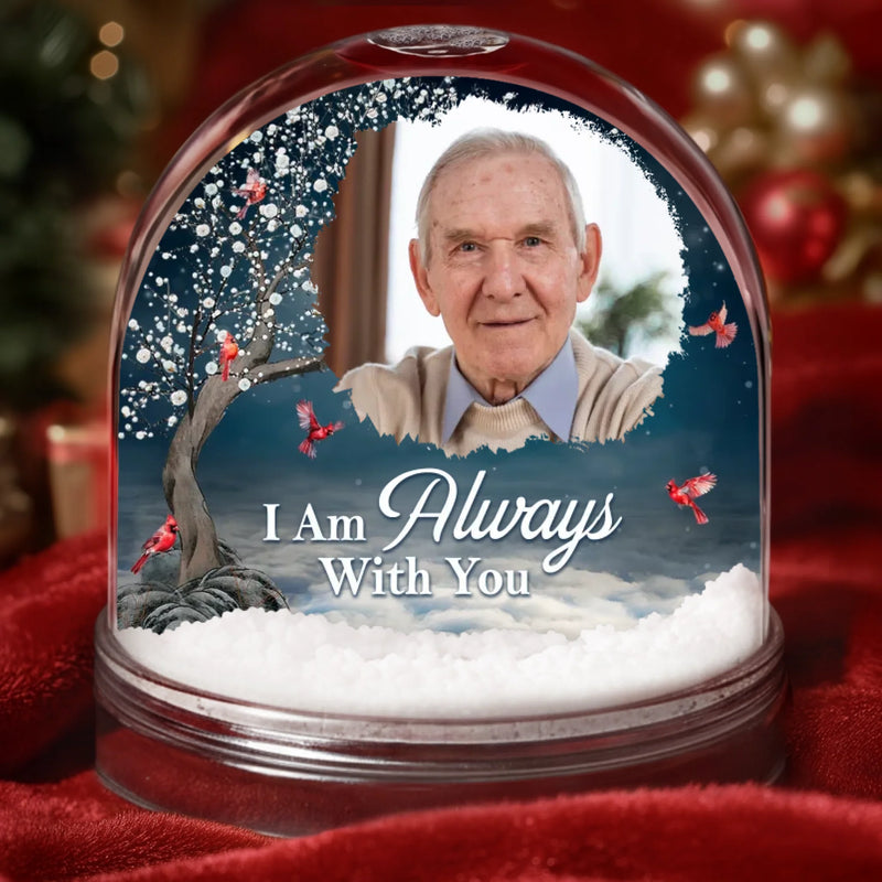 Custom Photo Acrylic Snow Globe - Personalized Christmas Memorial Sympathy Gifts For Loss Of Mom, Dad - Forever Treasured In Every Heart