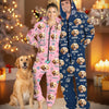 Custom Photo Adult Onesie - Personalized Christmas Birthday Gifts For Dog Cat Lovers, Dog Dad And Mom, Cat Owners - Me And My Dog, The Real Couple Goals