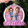 Custom Acrylic Ornament - Personalized Best Friend Christmas Birthday Gifts For Women, Besties, Sisters, BFF - Friendship Warms The Coldest Days