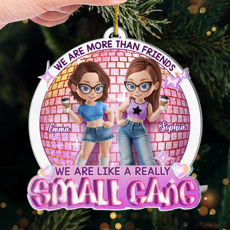 Custom Acrylic Ornament - Personalized Best Friend Christmas Birthday Gifts For Women, Besties, Sisters, BFF - Friendship Warms The Coldest Days