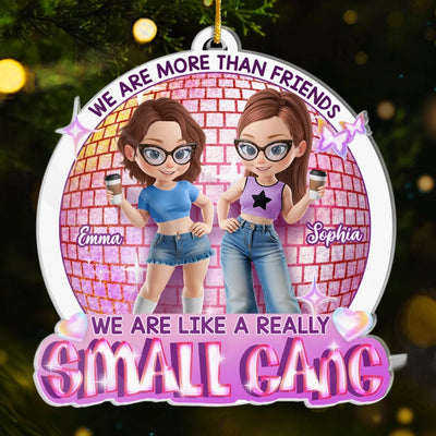 Custom Acrylic Ornament - Personalized Best Friend Christmas Birthday Gifts For Women, Besties, Sisters, BFF - Friendship Warms The Coldest Days