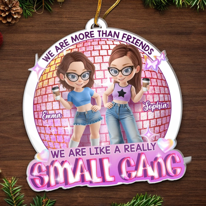 Custom Acrylic Ornament - Personalized Best Friend Christmas Birthday Gifts For Women, Besties, Sisters, BFF - Friendship Warms The Coldest Days