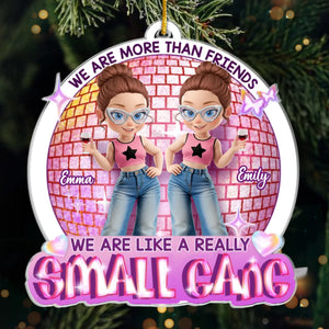 Custom Acrylic Ornament - Personalized Best Friend Christmas Birthday Gifts For Women, Besties, Sisters, BFF - Friendship Warms The Coldest Days