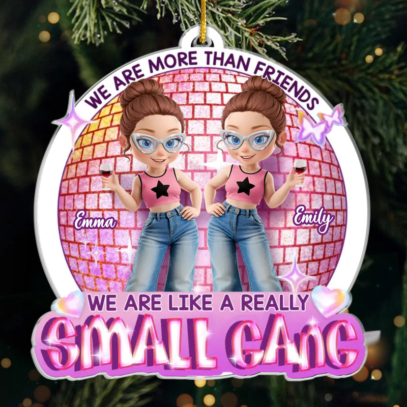 Custom Acrylic Ornament - Personalized Best Friend Christmas Birthday Gifts For Women, Besties, Sisters, BFF - Friendship Warms The Coldest Days