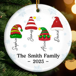 Custom Name Christmas Family Gifts - Personalized Ceramic Ornament