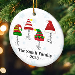 Custom Name Christmas Family Gifts - Personalized Ceramic Ornament
