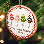 Custom Ceramic Ornament - Personalized Christmas Birthday Gifts For Mom, Dad, Brother, Sister, Kids - Together We Shine Bright This Christmas